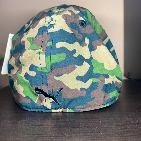 PUMA ADULT HAT S/M 
GREEN BROWN CAMOUFLAGE NWT - Picture 4 of 7